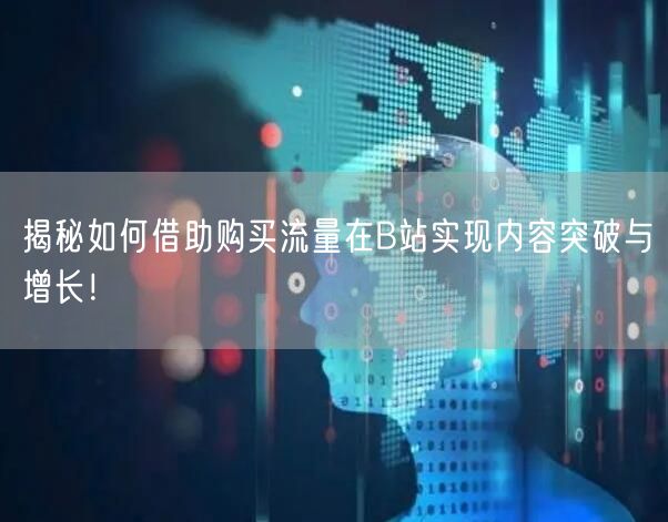 揭秘如何借助购买流量在B站实现内容突破与增长！