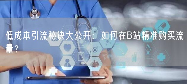 低成本引流秘诀大公开：如何在B站精准购买流量？