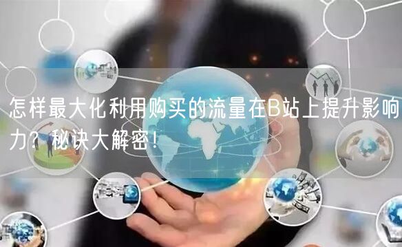 怎样最大化利用购买的流量在B站上提升影响力？秘诀大解密！