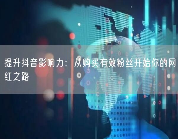 提升抖音影响力：从购买有效粉丝开始你的网红之路