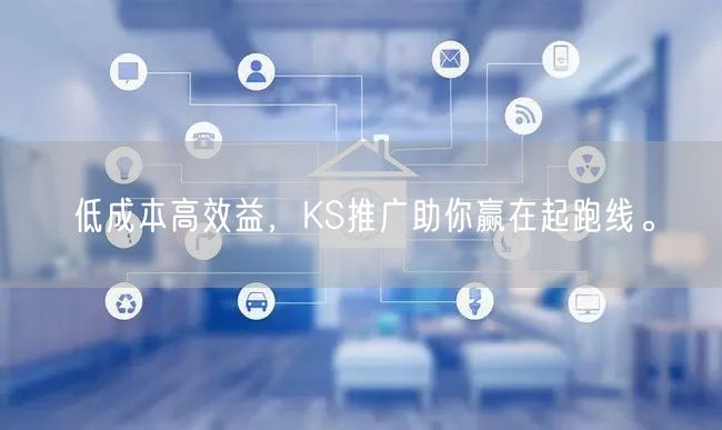 低成本高效益，KS推广助你赢在起跑线。