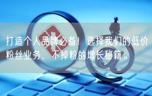 打造个人品牌必备！选择我们的低价粉丝业务，不掉粉的增长秘籍。