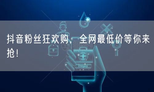 抖音粉丝狂欢购,全网最低价等你来抢!